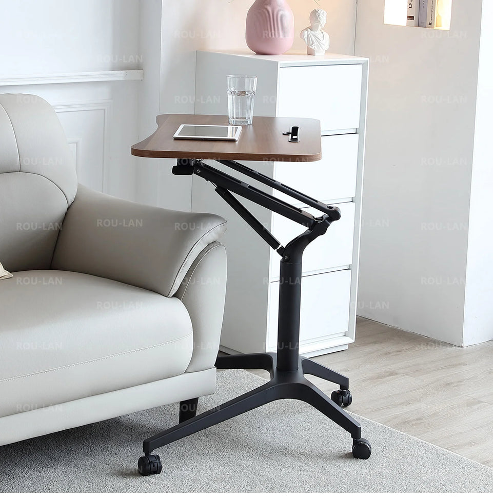 Pneumatic Lifting Table Standing Minimalist Conference Room Podium Table Sofa Bedside Movable Desk Business Classroom Lectern