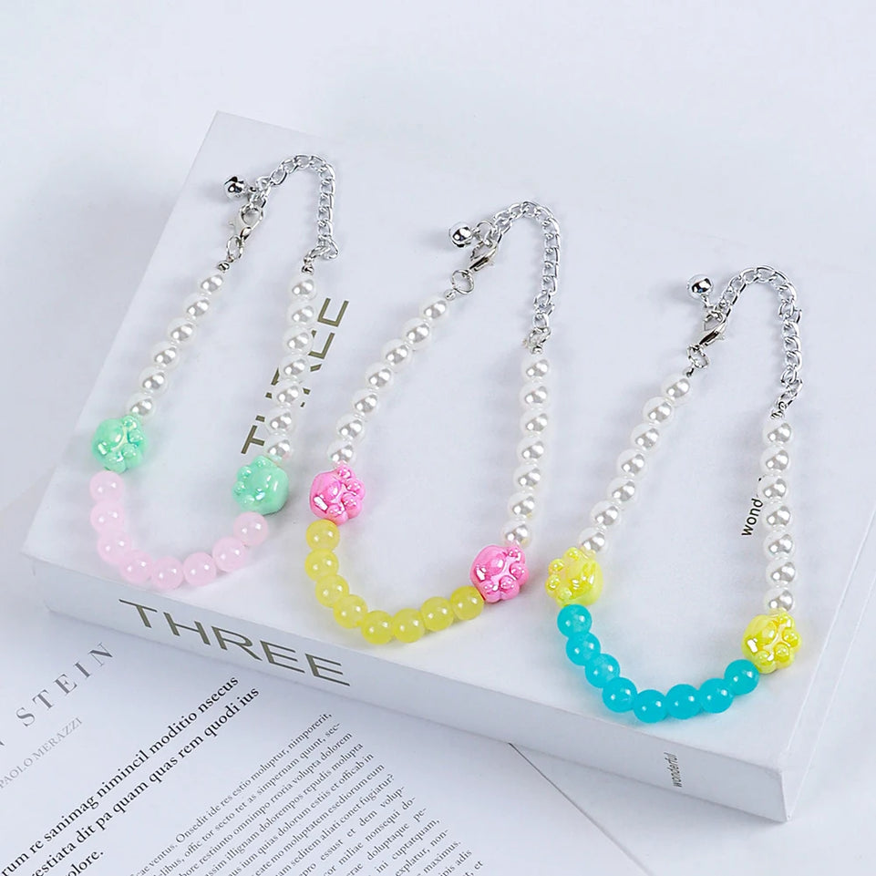 New Pet Accessories Pearl Necklace, Elegant Cute for Cats Small Dogs, Adjustable Safe Kitten Puppy Photo Props, Luxury Party
