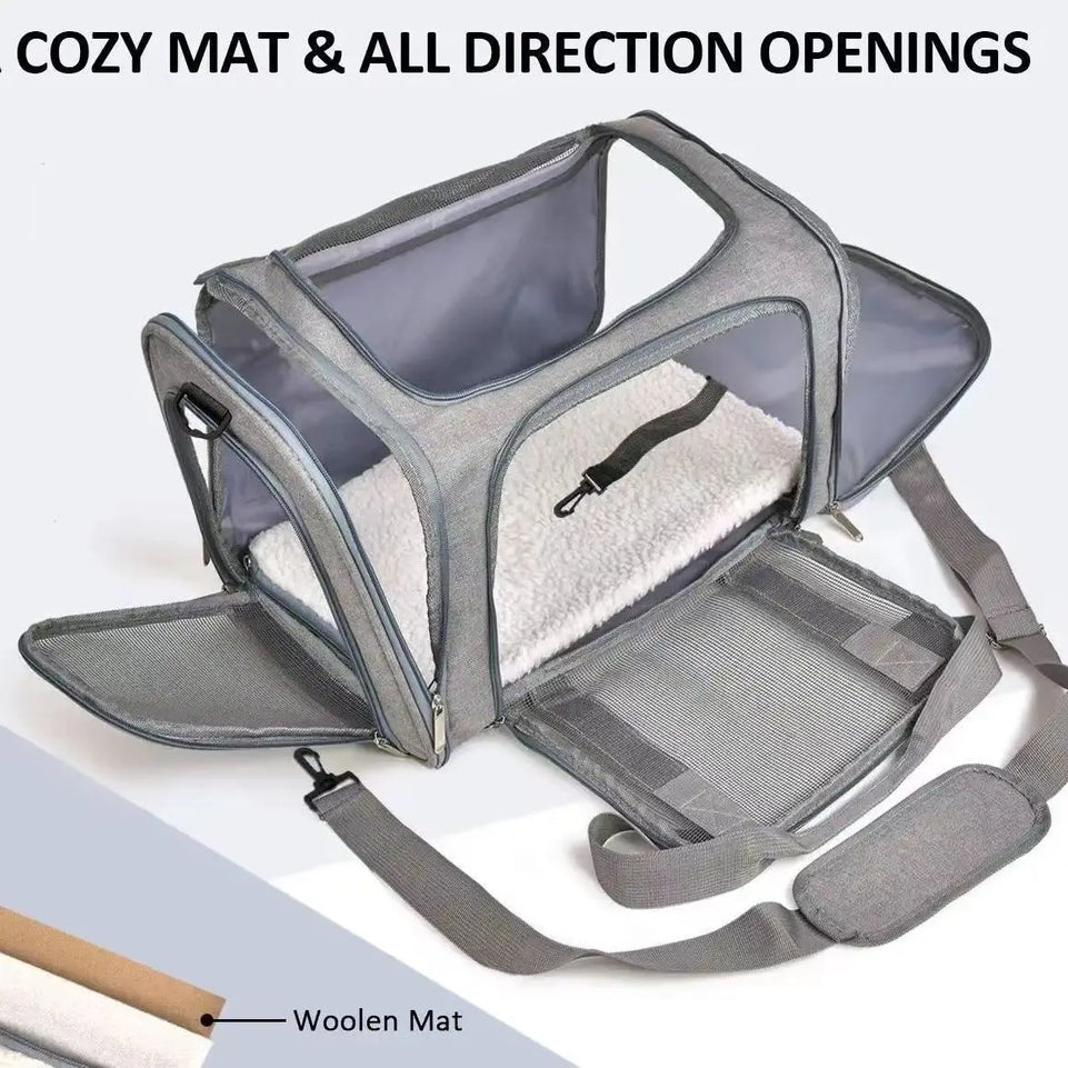 Pet Cat Charters Carry Bags Out Portable Large Capacity Pet Supplies Breathable Folding Large Space