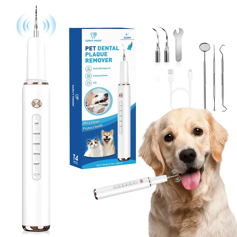 Electric Pet Ultrasonic Dental Cleaner Dogs Special Removing Dental Plaque Remover Dogs Teeth Cleaning Stones Pets Supplies