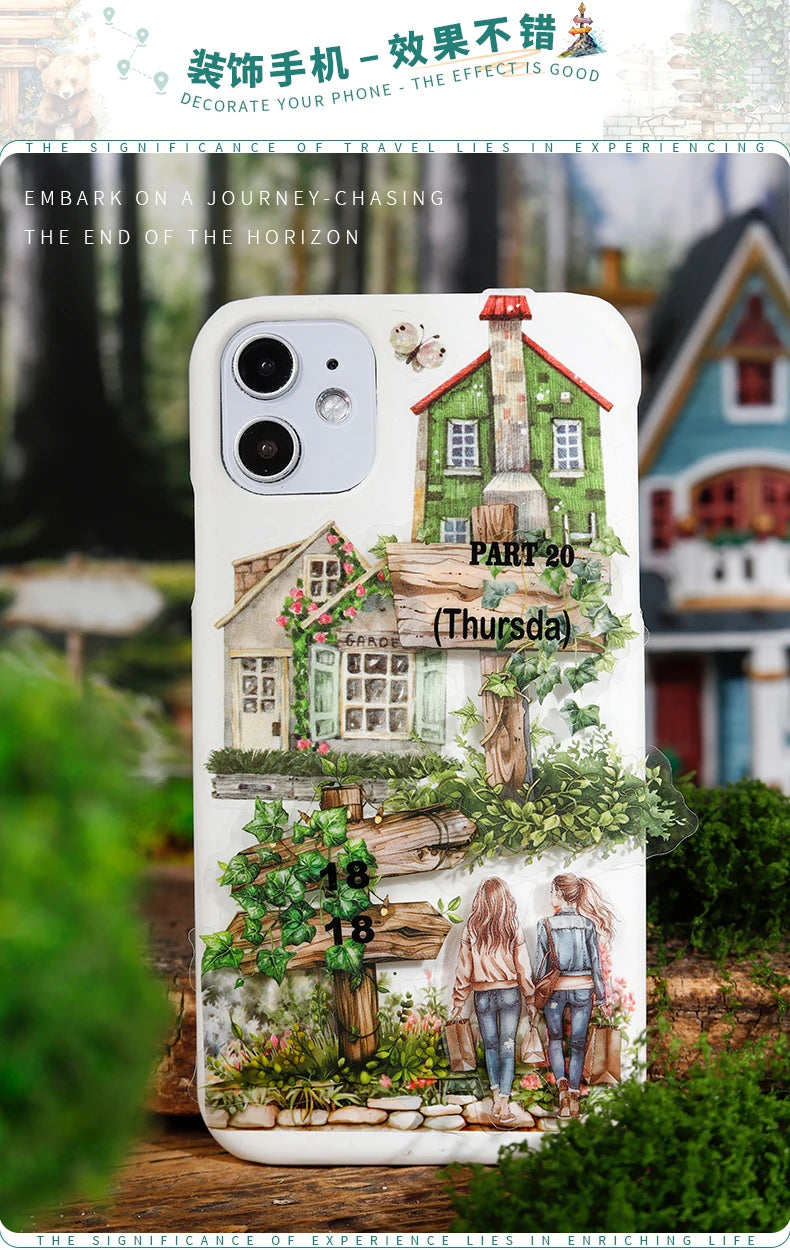 12packs/LOT Travel Guide series cute lovely retro decorative PET sticker