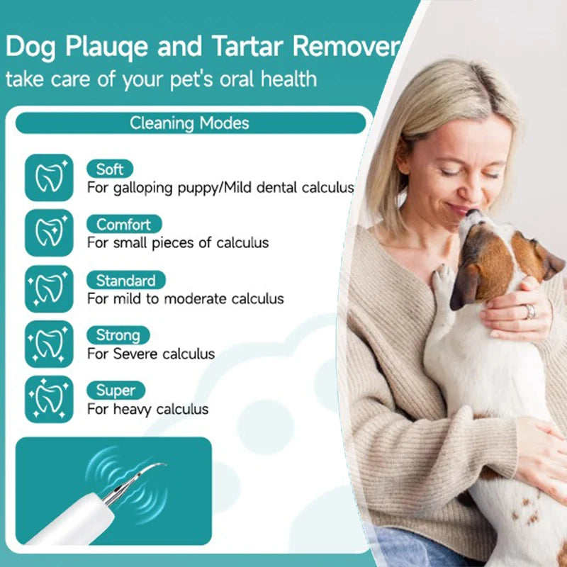 Electric Pet Ultrasonic Dental Cleaner Dogs Special Removing Dental Plaque Remover Dogs Teeth Cleaning Stones Pets Supplies