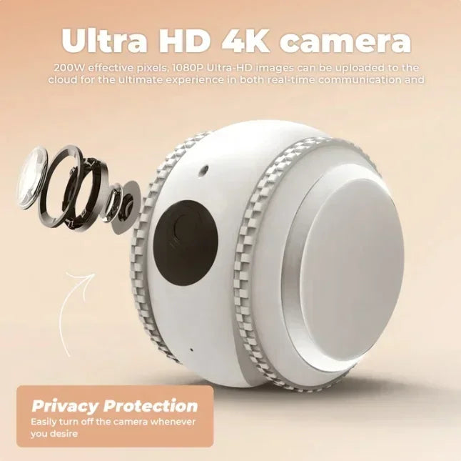 Interactive HD Pet came with Rolling Ball Toy inligent Home monit Featuring las Spot and Pet Movements Pet sounds