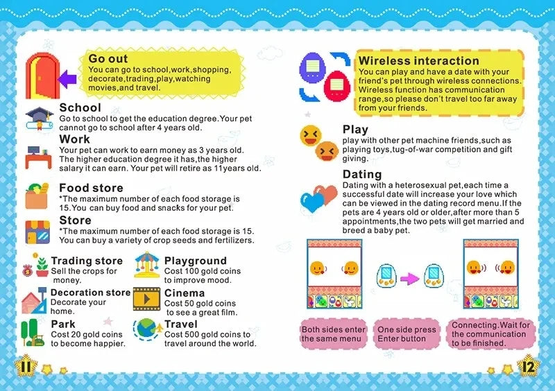 Tamagotchi Electronic Virtual Pet With Color Screen Game Pocket Interactive Virtual Pet Dating Game Machine Kids Game Toys Girls