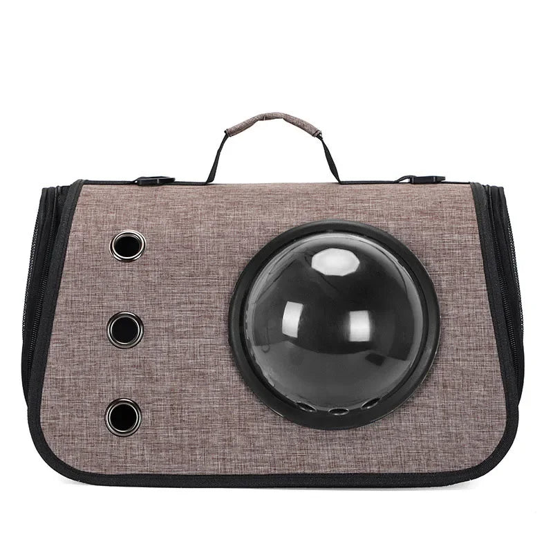 Portable Pet Travel Bag Transparent Foldable Breathable Cat Backpack Lightweight Handheld Tote Carrying Pets Travel Essential