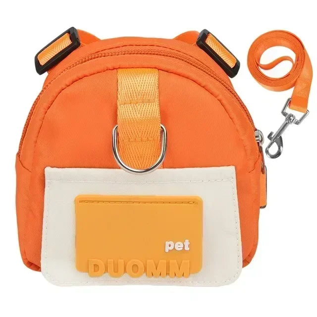 Pet Dog Travel Backpack With Shoulder Strap Snack Poop Bag Lightweight Outdoor Adventure Carrier For Small Cats And Dogs