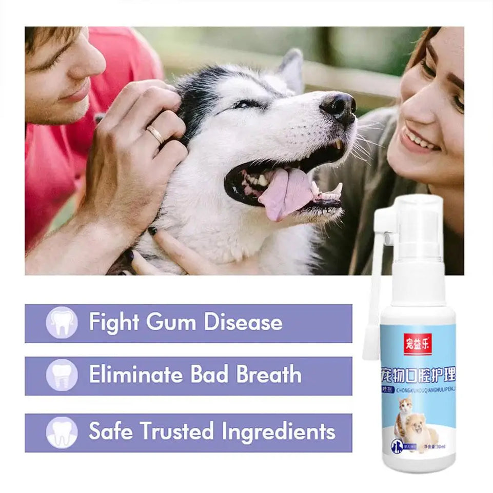 Pet Oral Spray Clean Teeth Deodorize Remove Bad Breath Pets Cleaning From Periodontal Pet Tartar Care Supplies O8T7