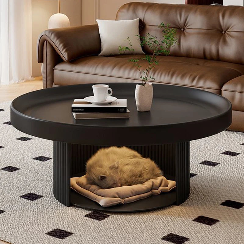 Nordic Circular Coffee Tables Pet Sofa Coffee Tables Tv Cabinet Tea Table Living Room Furniture Tea Table Creative Neat Design