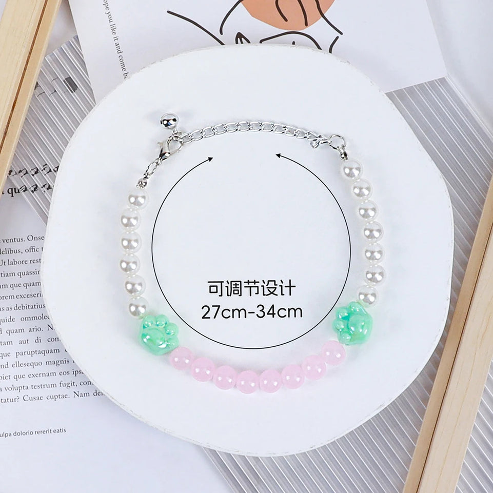 New Pet Accessories Pearl Necklace, Elegant Cute for Cats Small Dogs, Adjustable Safe Kitten Puppy Photo Props, Luxury Party