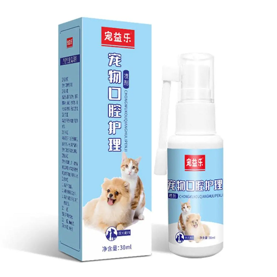 Pet Oral Spray Clean Teeth Deodorize Remove Bad Breath Pets Cleaning From Periodontal Pet Tartar Care Supplies O8T7