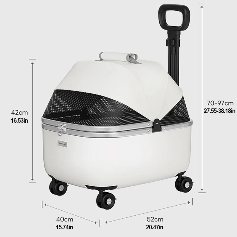 Pet Cart Dog and Cat Travel Cart Outward Trolley Box Large Space Small Dog and Cat Mobility Basket Pet Christmas Gift