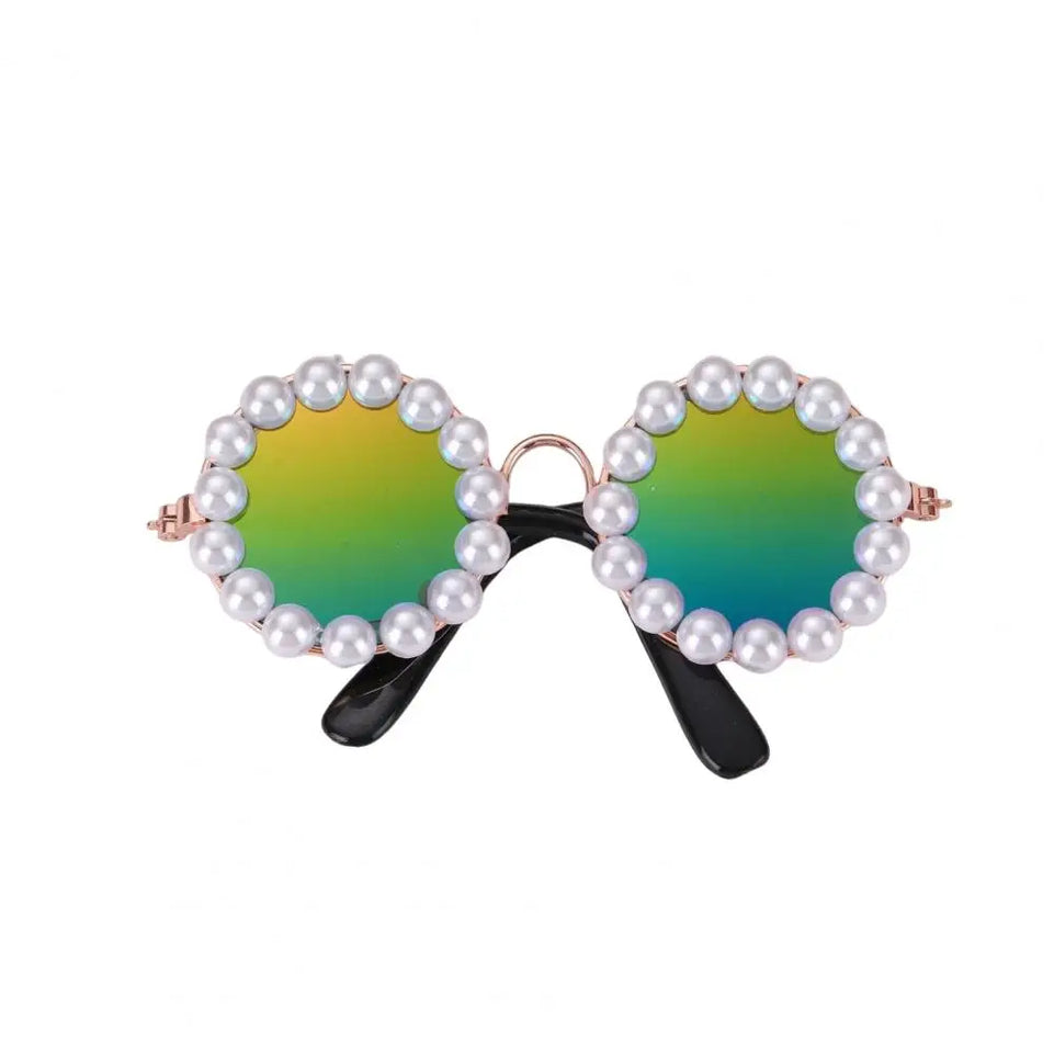 Pet Accessories with Artificial Pearls Pet Glasses Pet Sunglasses with Faux Pearls Decoration for Cats Dogs for Festivals