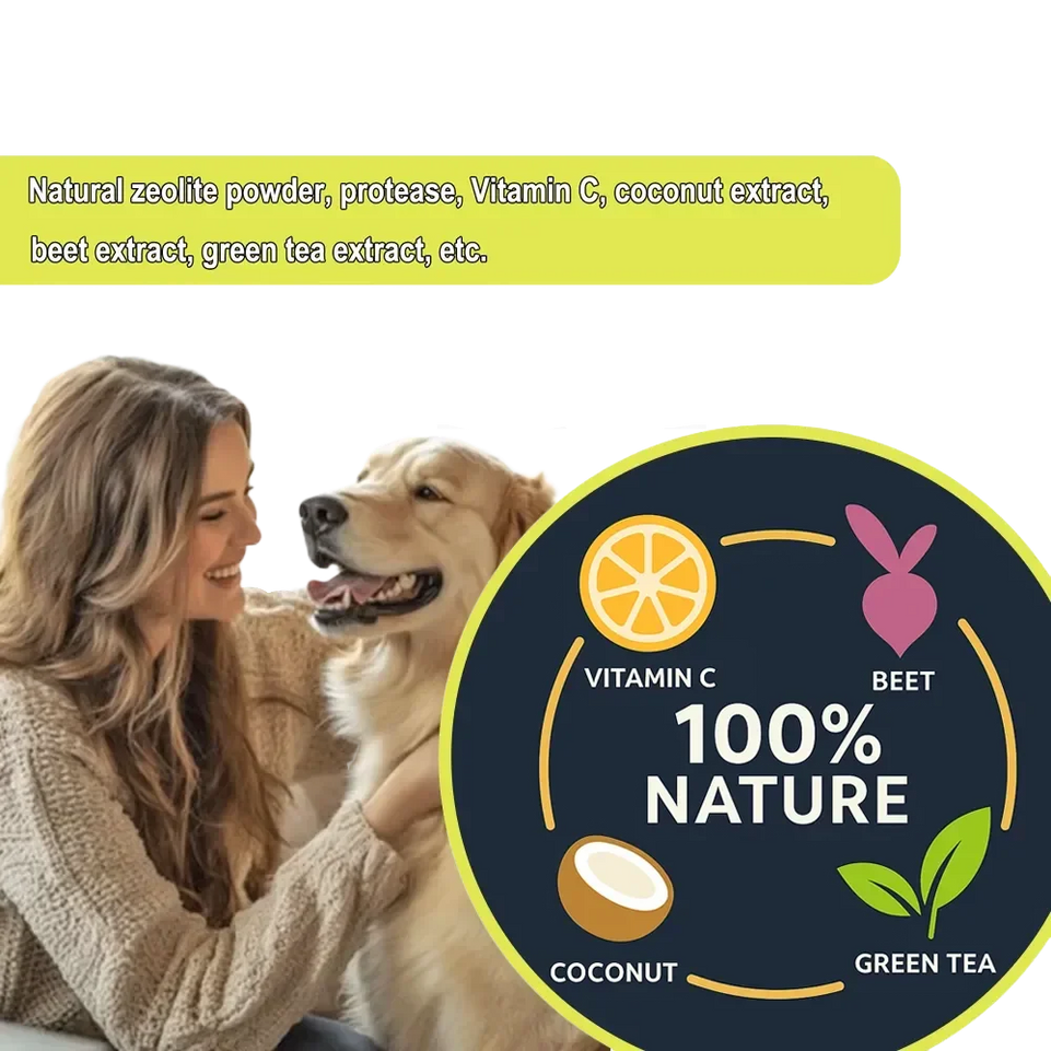 100g Beef Flavor Pet Dental Powder for Dogs & Cats – Advanced Tartar & Plaque Control, Fresh Breath, Oral Health Support