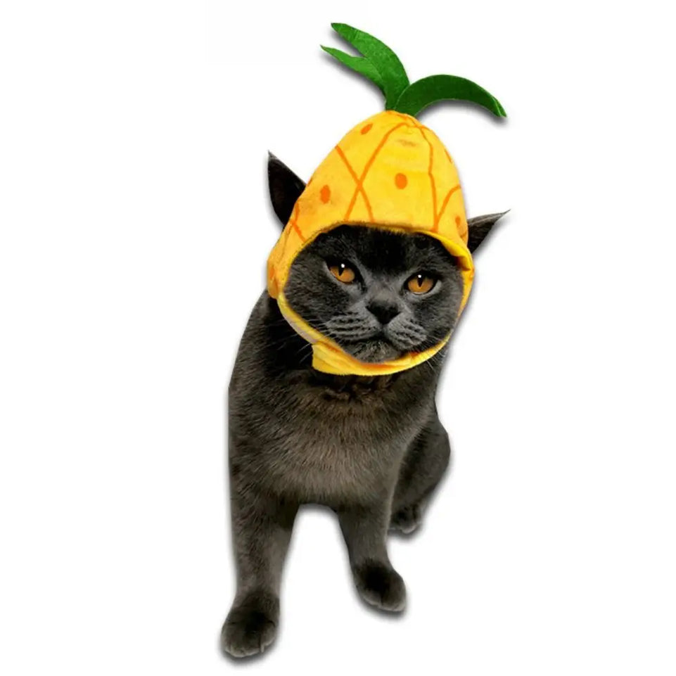 Pet Hat Cute Fruit Shape Soft Comfortable Kawaii Puppy Kitten Costume Cat Funny Cap Animal Accessories