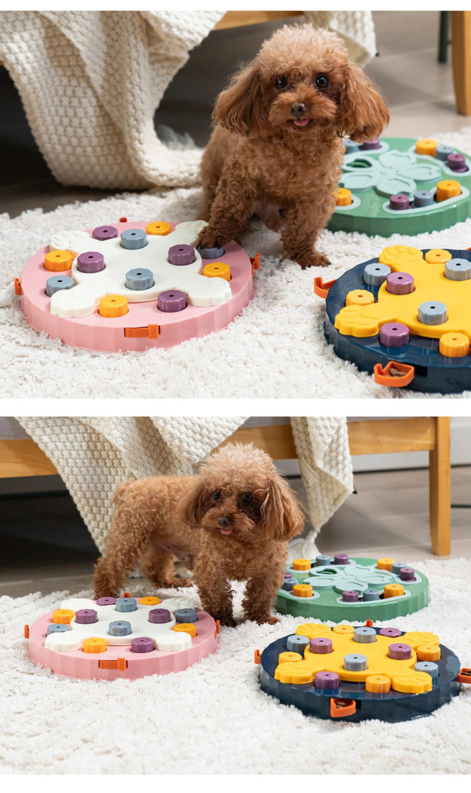 Pet Cat Interactive Puzzle Toys NonSlip Bowl Food Dispenser Slow Feeder Slowly Eating Pet Cat Dogs Training Game Pet Supplies