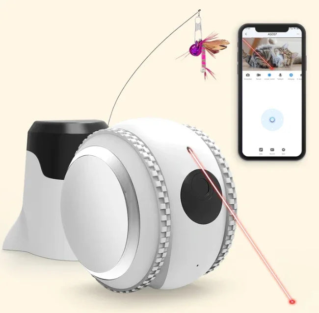 Interactive HD Pet came with Rolling Ball Toy inligent Home monit Featuring las Spot and Pet Movements Pet sounds