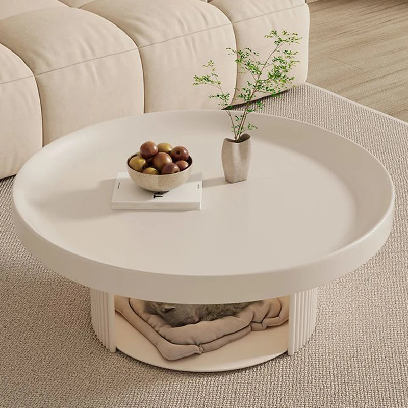 Nordic Circular Coffee Tables Pet Sofa Coffee Tables Tv Cabinet Tea Table Living Room Furniture Tea Table Creative Neat Design