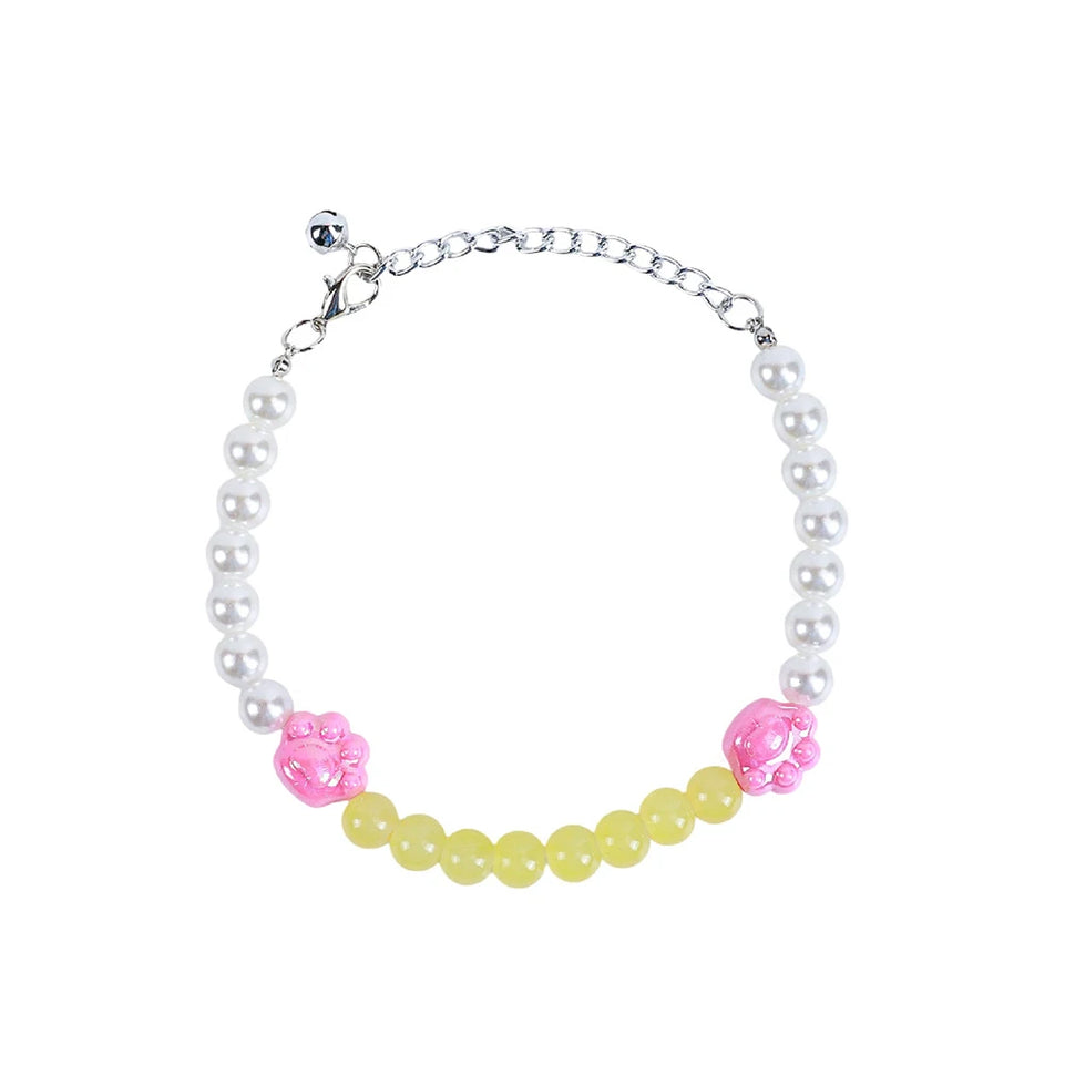 New Pet Accessories Pearl Necklace, Elegant Cute for Cats Small Dogs, Adjustable Safe Kitten Puppy Photo Props, Luxury Party