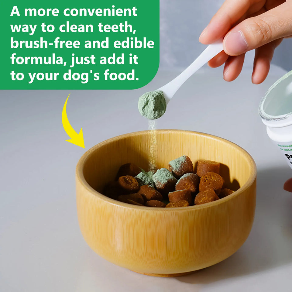 50g Pet Dental Cleaning Powder for Dogs Recommended by vets for good oral health Reduces Plaque Prevents Tartar Improves Breath