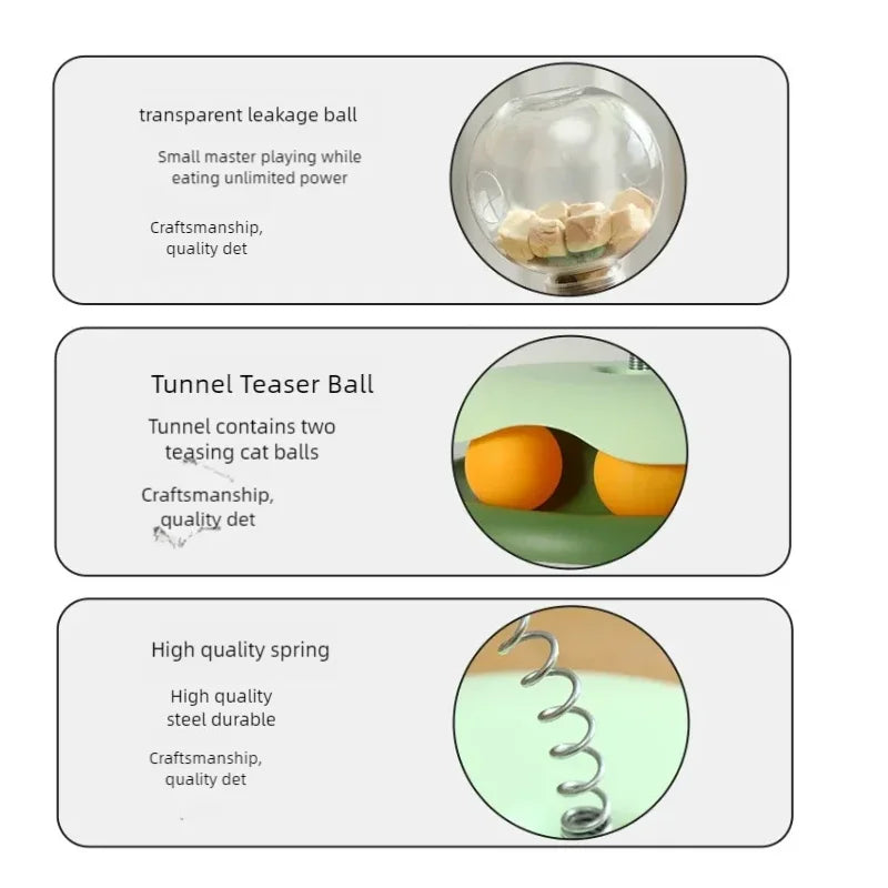 Pet Interactive Leakage Ball - Cat Turntable Toy - Food Dispenser for IQ Training for Dogs and Cats Pet Products Accessories