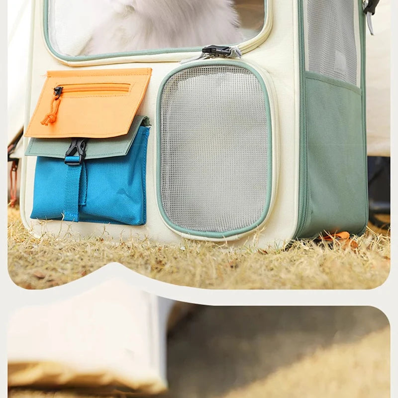 HOOPET Cats Travel Bag Portable Out Pet Trolley Suitcase Universal Small Dogs Bag Cat Backpack Detachable Pet Supplies