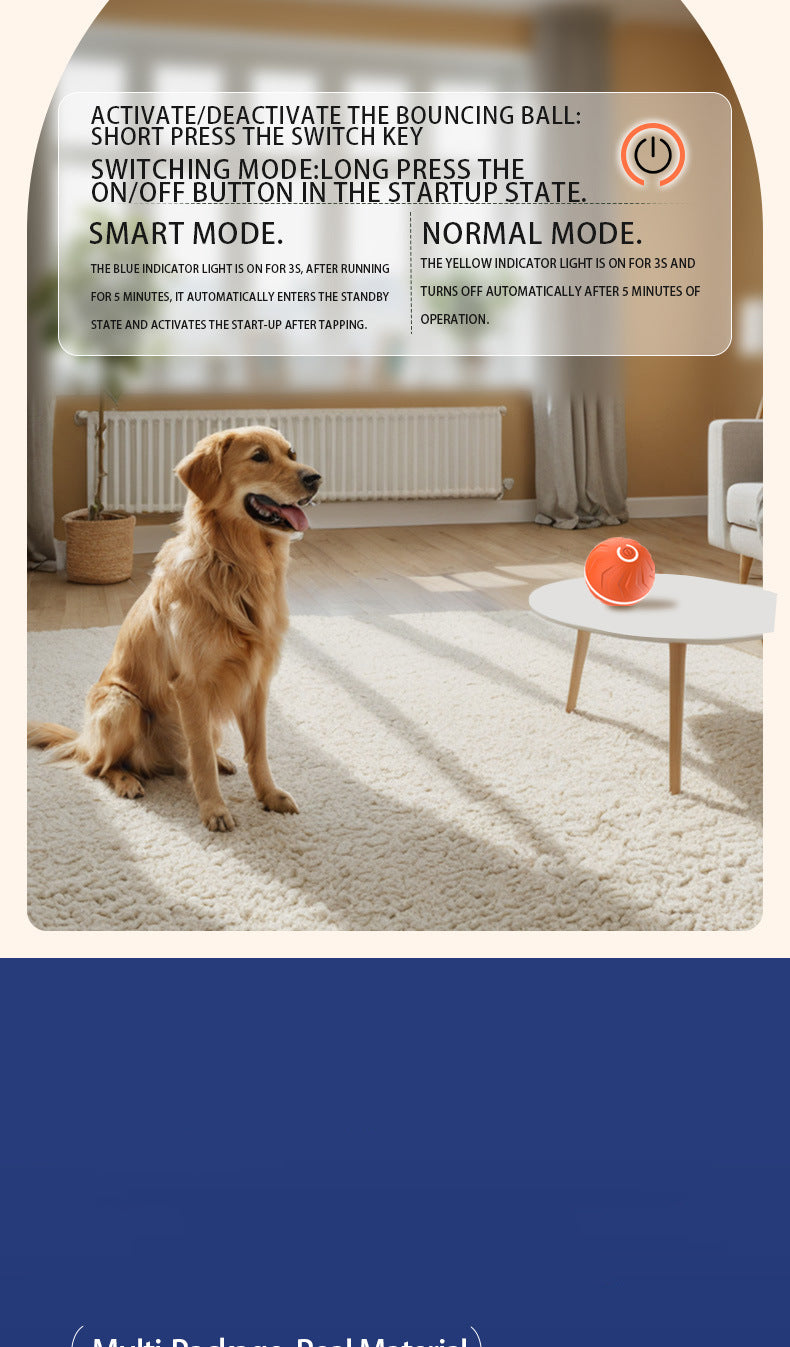 Pet Intelligent Gravity Bouncing Ball Dog Interactive Electric Smart Rolling Ball Dog Jumping Ball Pet Relaxation Sports Toys
