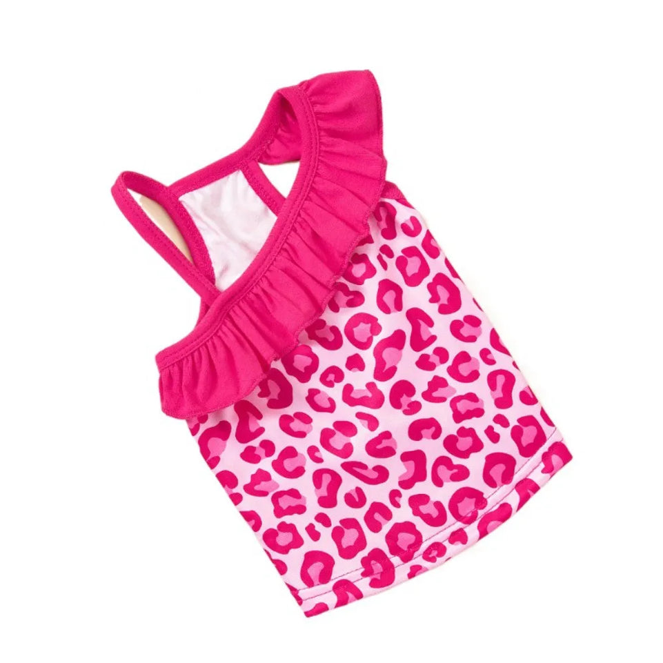 Fashion Cartoon Pattern Pet Summer Clothes Breathable Thin Design Cat Suspender Skirt Soft Dog Swimsuit Summer
