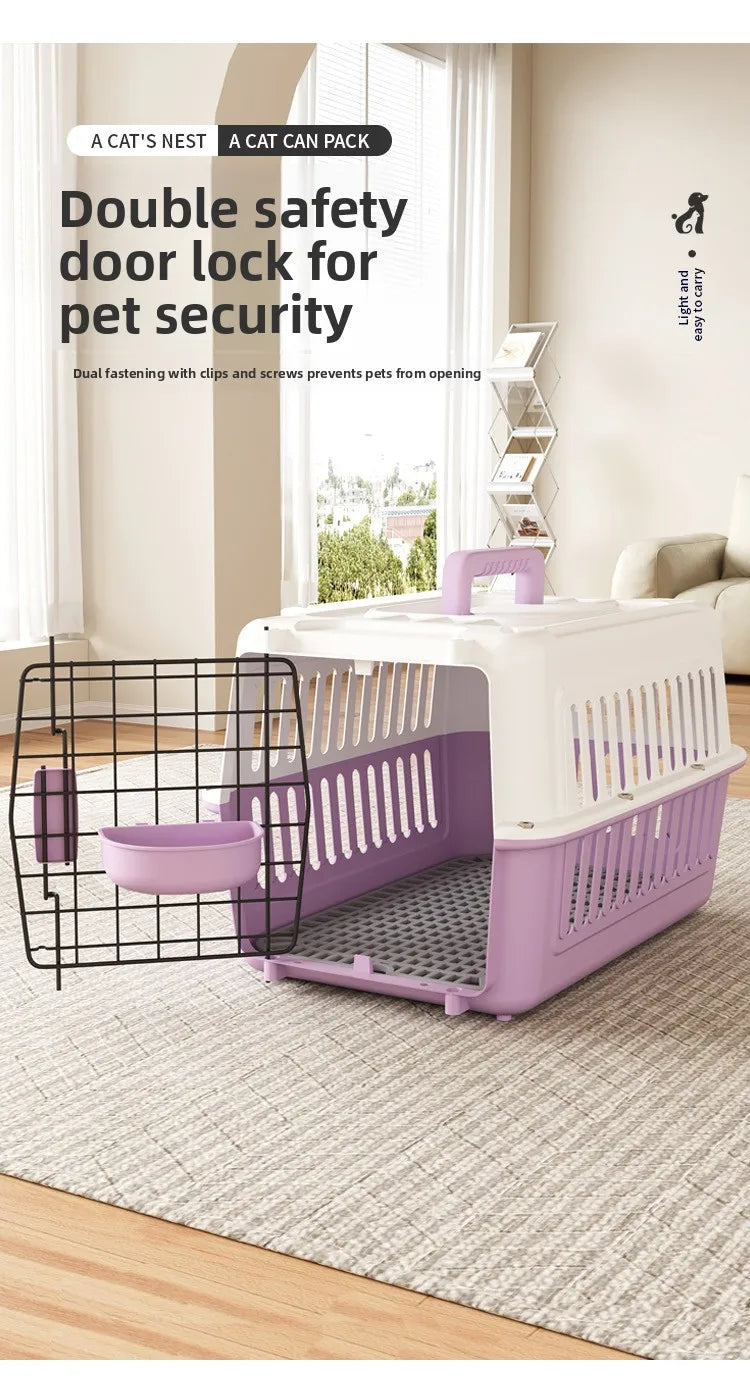 Portable Pet Travel Cage  Carrier Medium Small Dog ip Bag Portable Outing Cage Pet Supplies Dog Cage