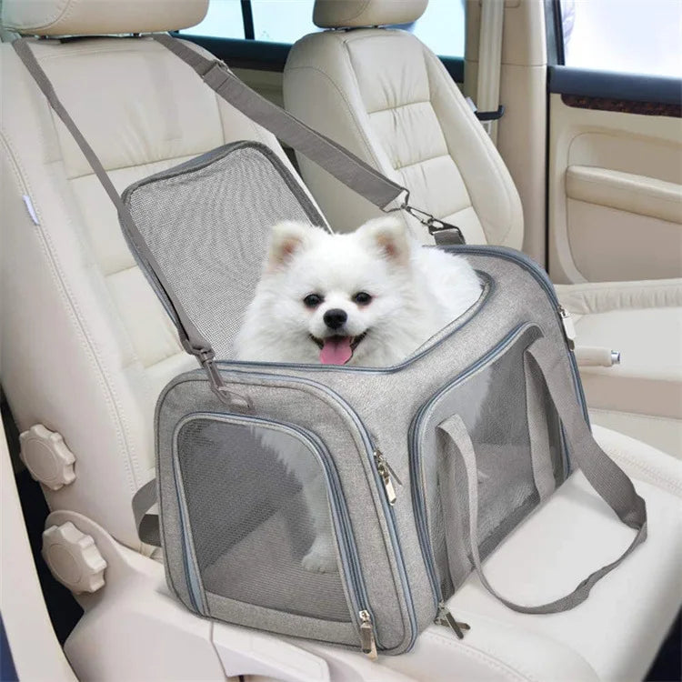 Pet Cat Charters Carry Bags Out Portable Large Capacity Pet Supplies Breathable Folding Large Space