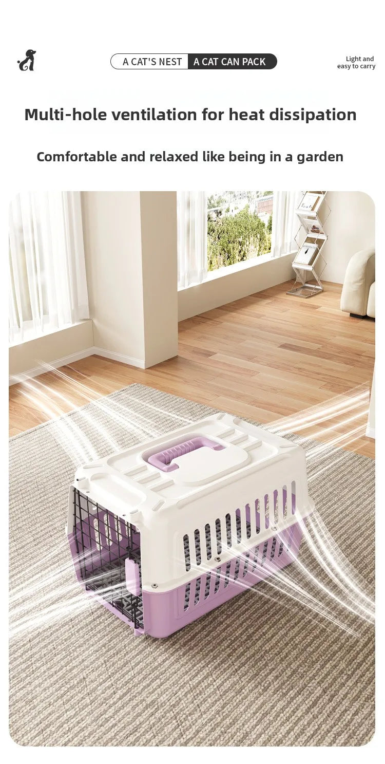 Portable Pet Travel Cage  Carrier Medium Small Dog ip Bag Portable Outing Cage Pet Supplies Dog Cage