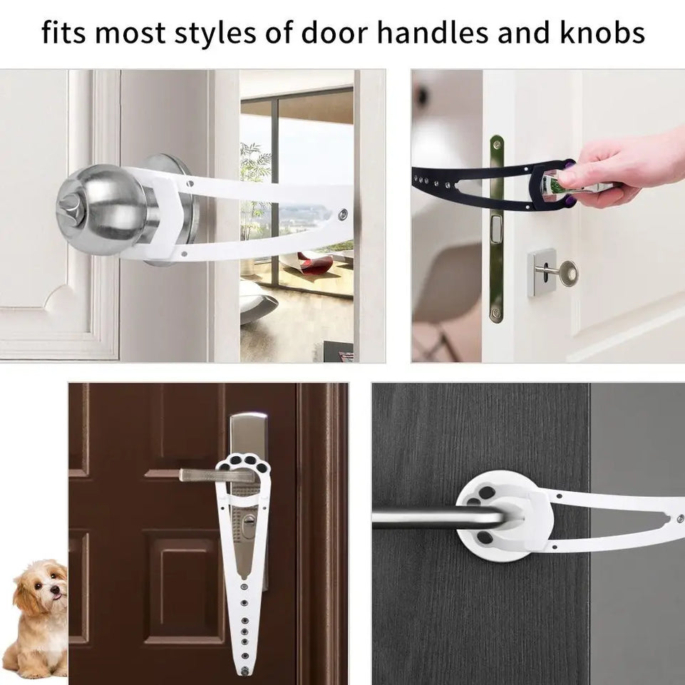 Pet Accessories ABS Cat Door Holder Adjustable Flex Pet Door Closer Dog Door Strap Black Flex-Door Strap Home
