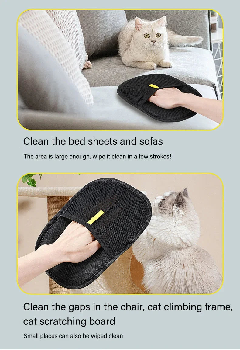 Pet Grooming Gloves Static Dedusting Brush Pet Hair Remover Brush Removing Dog Cat Hair From Sofa Carpet Clothes Pet Products