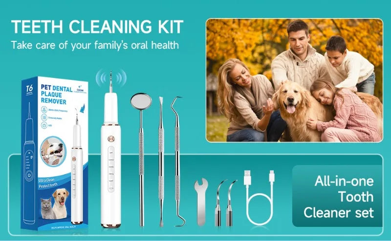 Electric Pet Ultrasonic Dental Cleaner Dogs Special Removing Dental Plaque Remover Dogs Teeth Cleaning Stones Pets Supplies