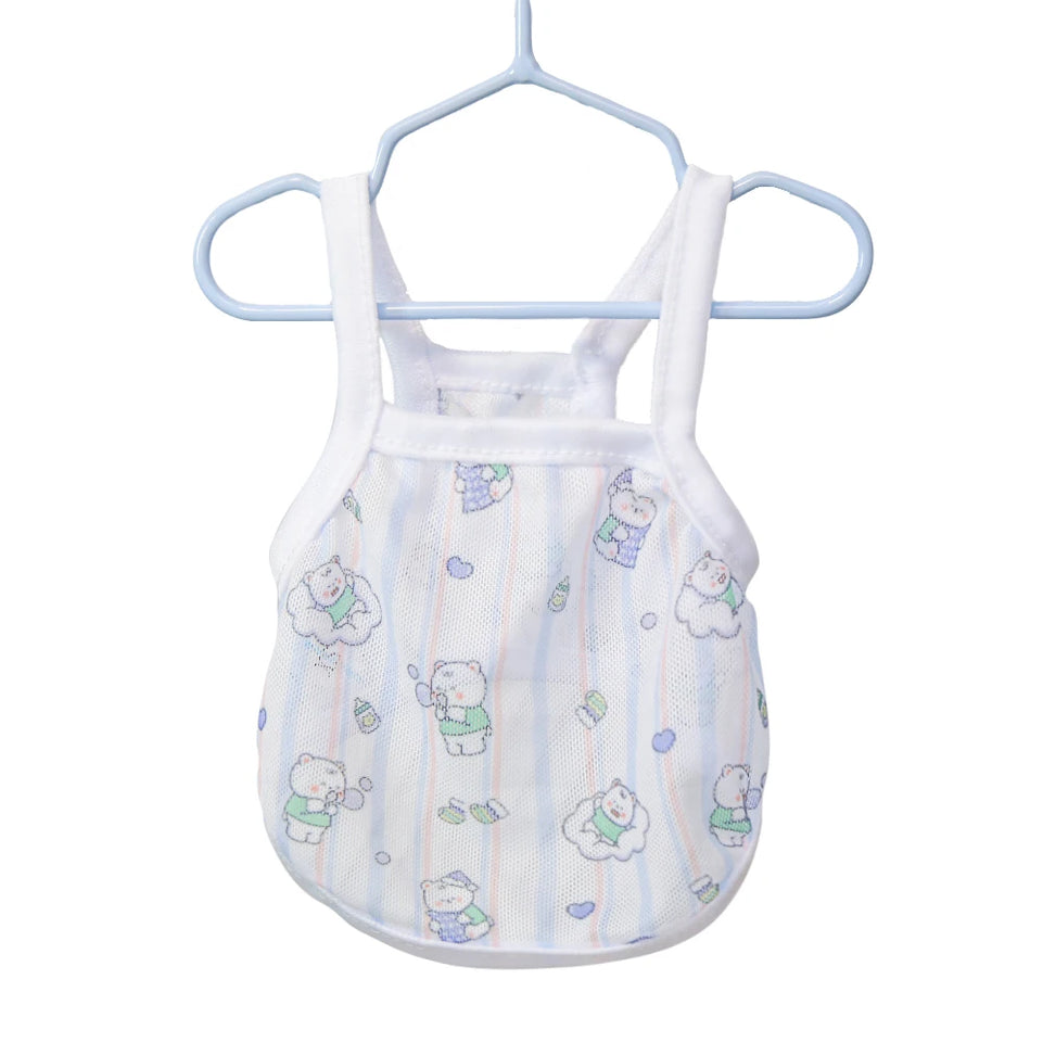 Pet clothing is fresh cute fashionable summer thin cat and dog clothing breathable mesh suspender and stylish vest