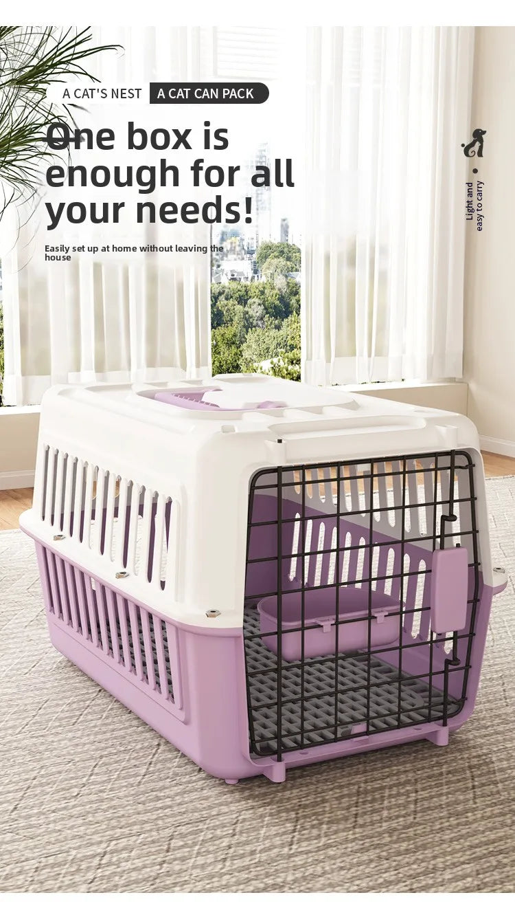Portable Pet Travel Cage  Carrier Medium Small Dog ip Bag Portable Outing Cage Pet Supplies Dog Cage