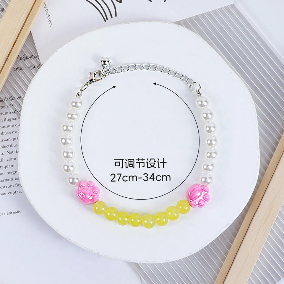 New Pet Accessories Pearl Necklace, Elegant  Cute for Cats Small Dogs, Adjustable Safe Kitten Puppy Photo Props, Luxury Party