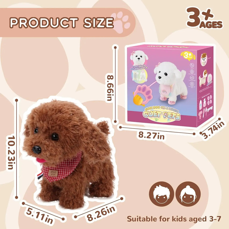 Interactive Electronic Puppy Toys for Kids, Walking Dog Toy with Leash, Remote Control, for Girls and Boys Aged 3+,birthday gift