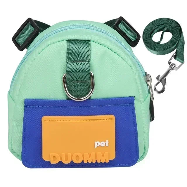Pet Dog Travel Backpack With Shoulder Strap Snack Poop Bag Lightweight Outdoor Adventure Carrier For Small Cats And Dogs
