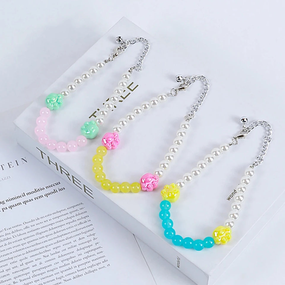 New Pet Accessories Pearl Necklace, Elegant  Cute for Cats Small Dogs, Adjustable Safe Kitten Puppy Photo Props, Luxury Party