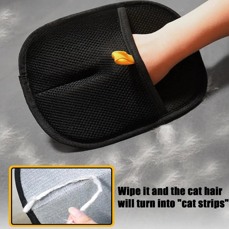 Pet Grooming Gloves Static Removal Gloves Pet Hair Double-Sided Pet Gloves for Washing Deshedding Grooming Versatile Pet Gloves