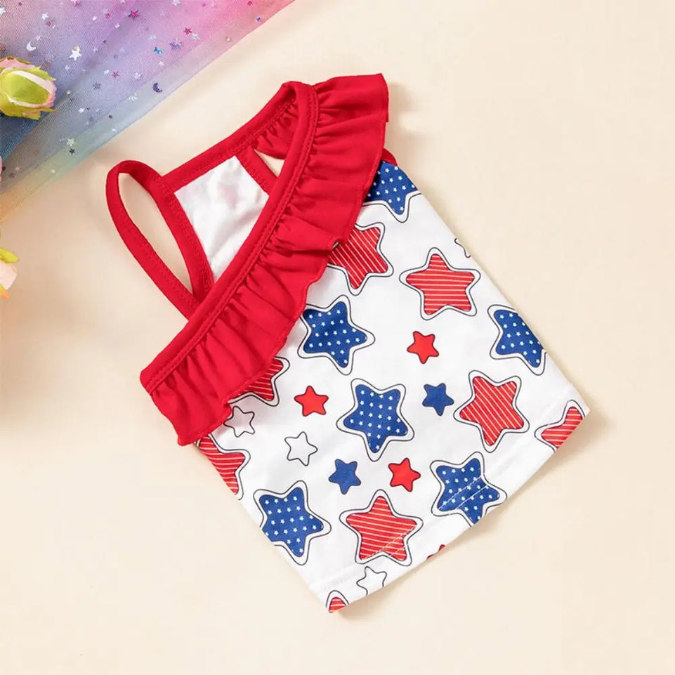 Fashion Cartoon Pattern Pet Summer Clothes Breathable Thin Design Cat Suspender Skirt Soft Dog Swimsuit Summer