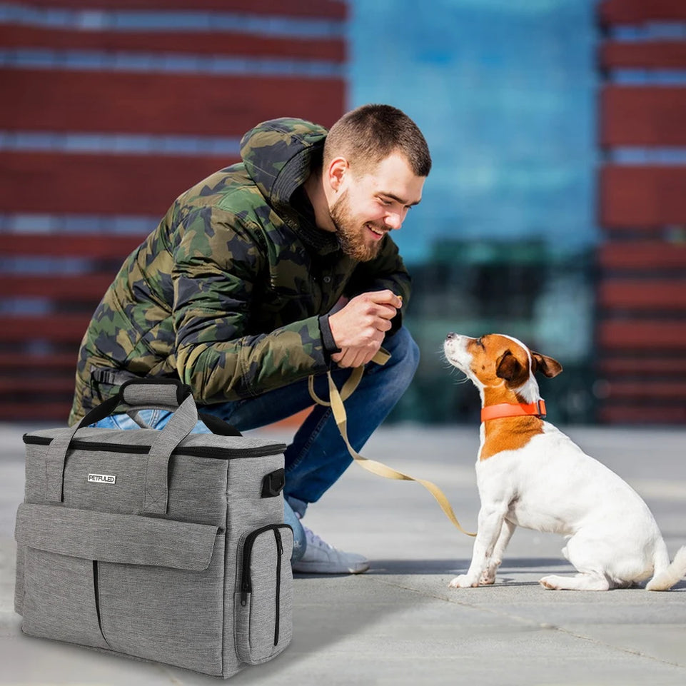 Dog Travel Bag Pet Travel Bags With Multi-Pockets Tote Organizer For Dog Supplies Dog Road Trip Essentials For Weekend Away