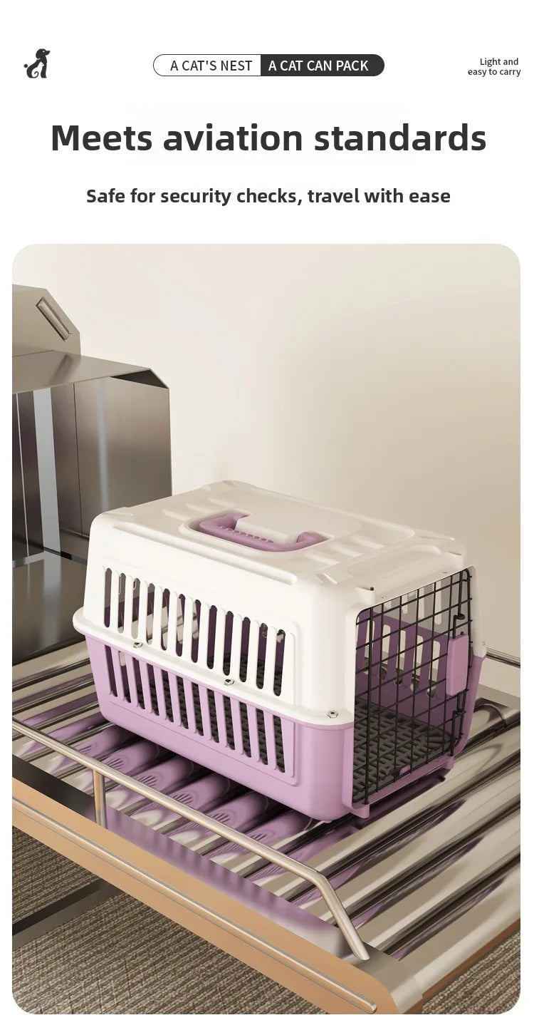 Portable Pet Travel Cage  Carrier Medium Small Dog ip Bag Portable Outing Cage Pet Supplies Dog Cage