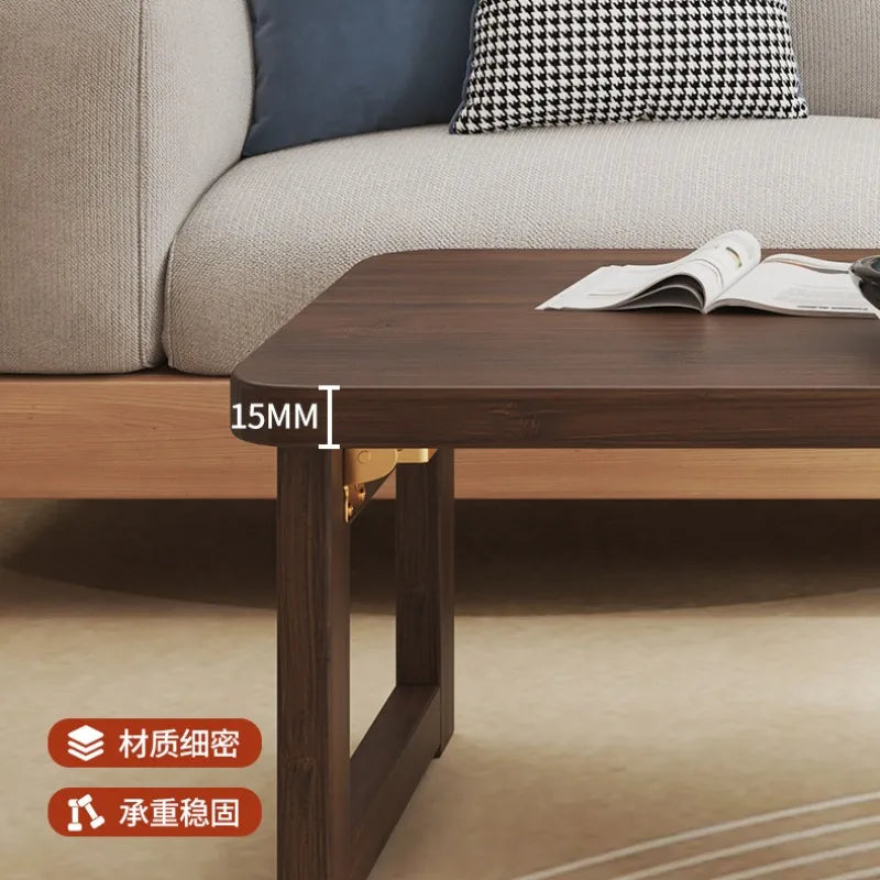 Folding End Table Family Living Room Small Coffee Table Bedroom Low Side Table Balcony Window Simple Multifunction Furniture